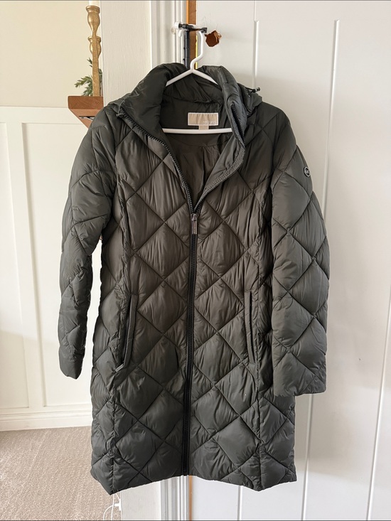Michael Kors Jackets & Blazers - Michael Kors Quilted Hooded Puffer Coat - Olive